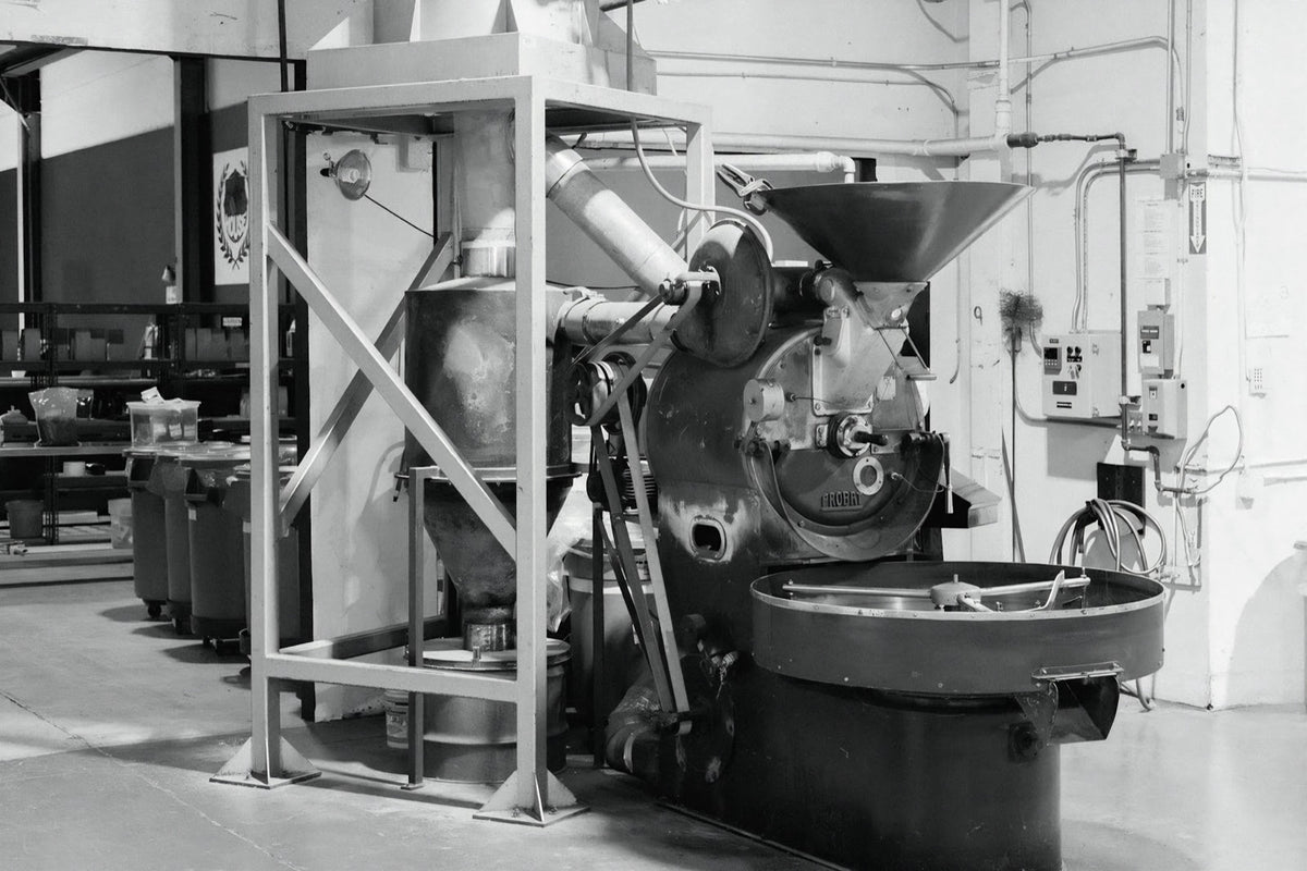 The Probat roaster at The House in West Berkeley